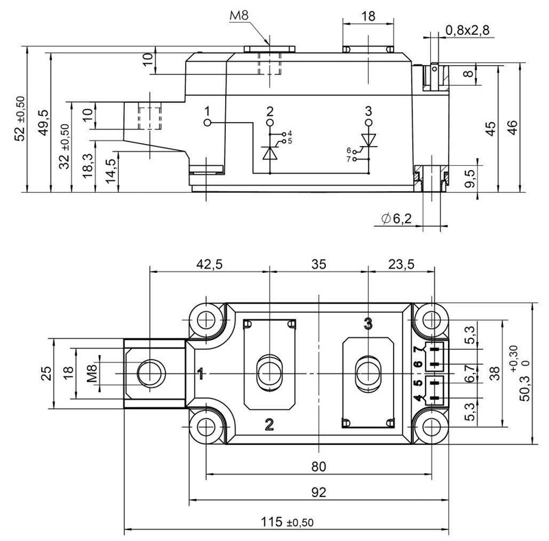 شماتیک دوبل تریستور SKKT 273